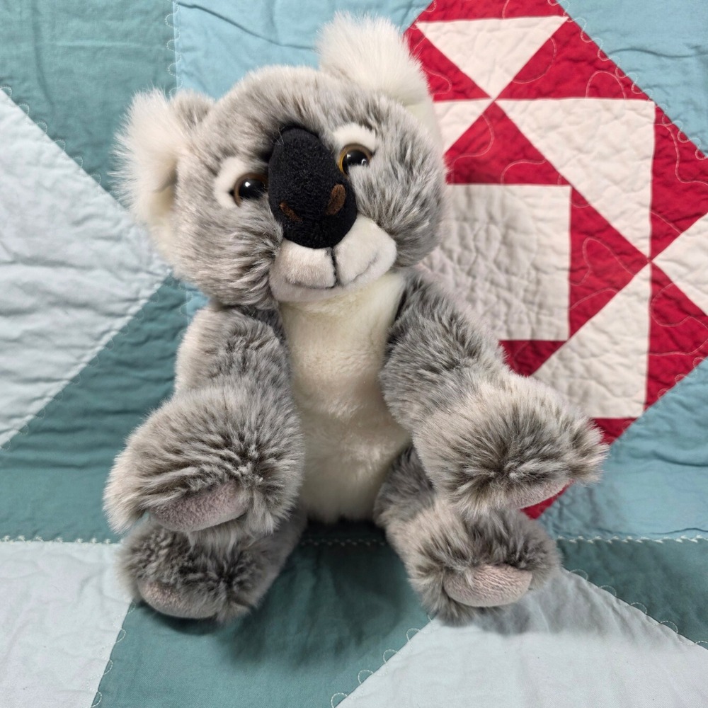 Adventure Planet Koala Plush Toy Furry Small Gray White Fluffy Stuffed Animal